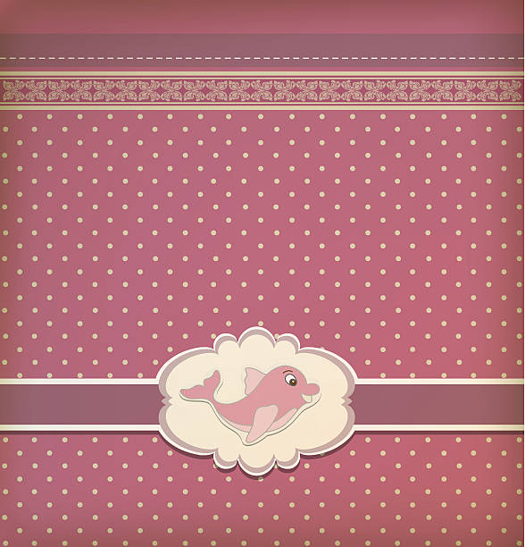 Baby card with dolphin toy vector eps 10
