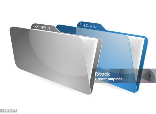 Ficheiros E Pastas - Arte vetorial de stock e mais imagens de Forma de V - Forma de V, Símbolo de ícone, Arquivar Documentos