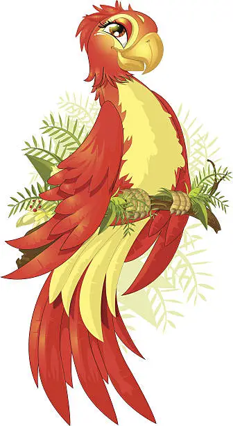 Vector illustration of parrot
