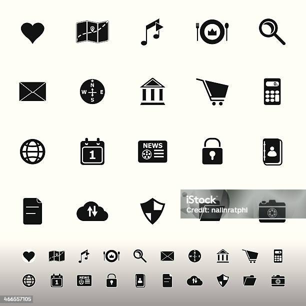 Ogólne Ikony Aplikacji Na Białym Tle - Stockowe grafiki wektorowe i więcej obrazów Aparat fotograficzny - Aparat fotograficzny, Bez ludzi, Biznes