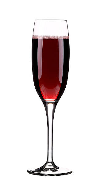 istock Close up of red champagne glass. 466557663