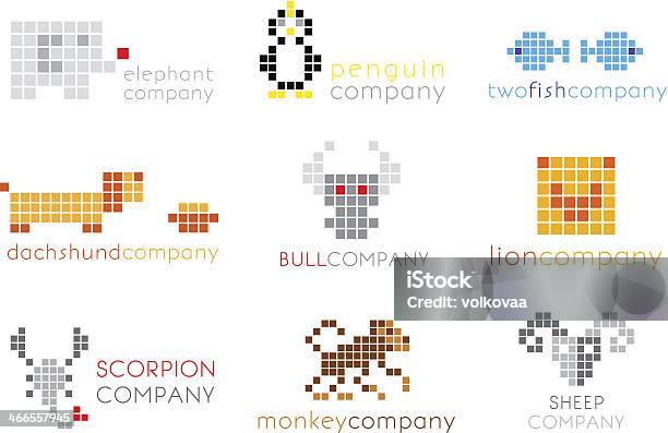 Vector Logos Com Animais - Arte vetorial de stock e mais imagens de Amostra de Cor - Amostra de Cor, Comunicação Global, Conceito