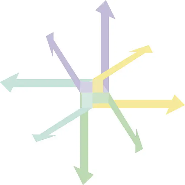 Vector illustration of Different ways Verschiedene Wege