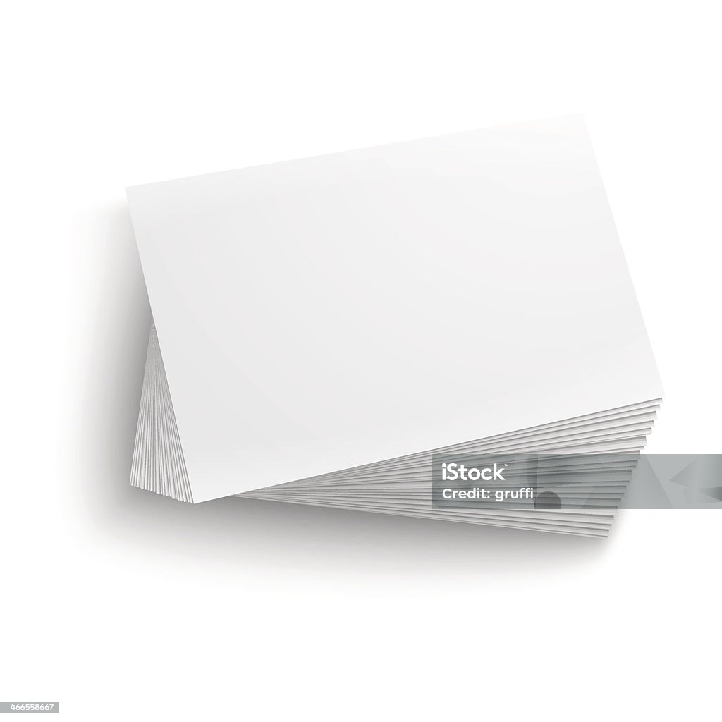 Stack Of Blank Business Cards On White Background Stock Illustration -  Download Image Now - Business Card, Stack, Template - iStock