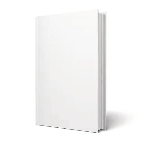 Vector illustration of Blank vertical book template.