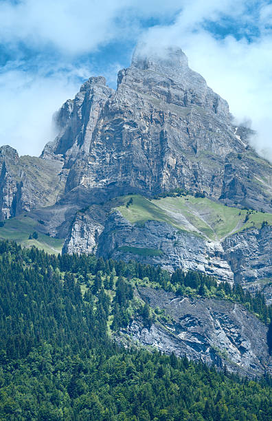 istock Mont Blanc mountain massif summer view. 466566415