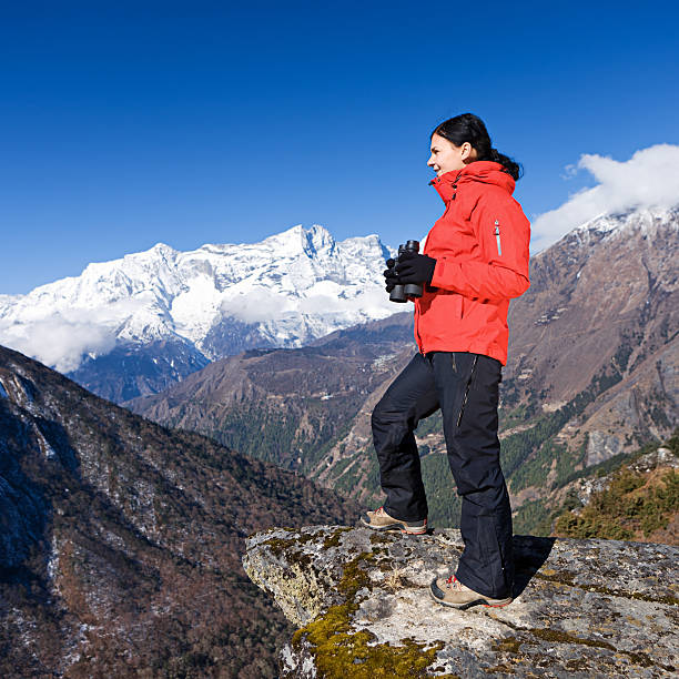 istock Woman trekking  in Himalayas, Nepal 466567825