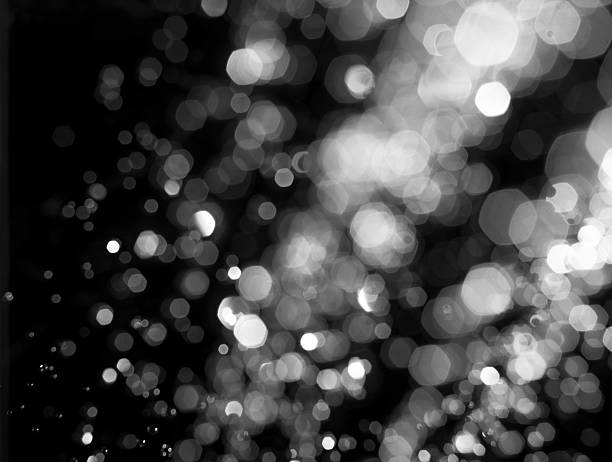 istock Stylized snow or rain drops glitter. Abstract circular bokeh background 466569972