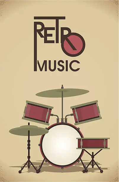 Vector illustration of retro music