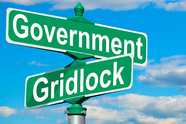 istock Government Gridlock Street Sign 466571367