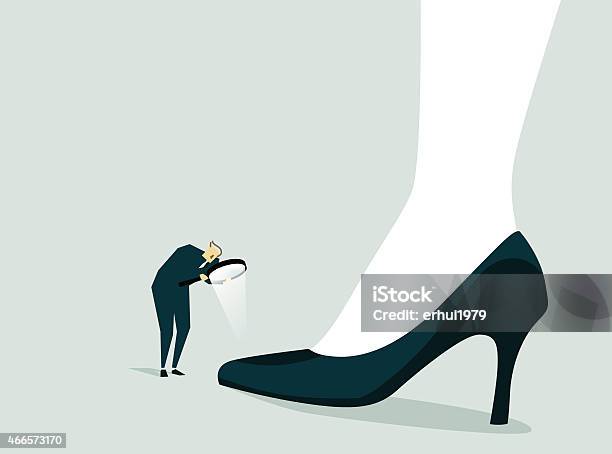 High Heels Stock Illustration - Download Image Now - Human Foot, Magnifying Glass, Scrutiny