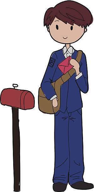 Postman vector vector art illustration