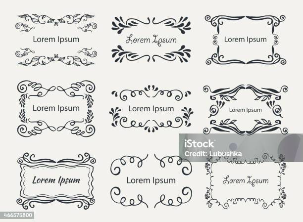 Hand Drawn Frames Around A Quote Stock Illustration - Download Image Now - 2015, Antique, Art