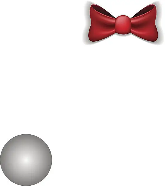 Vector illustration of red bow