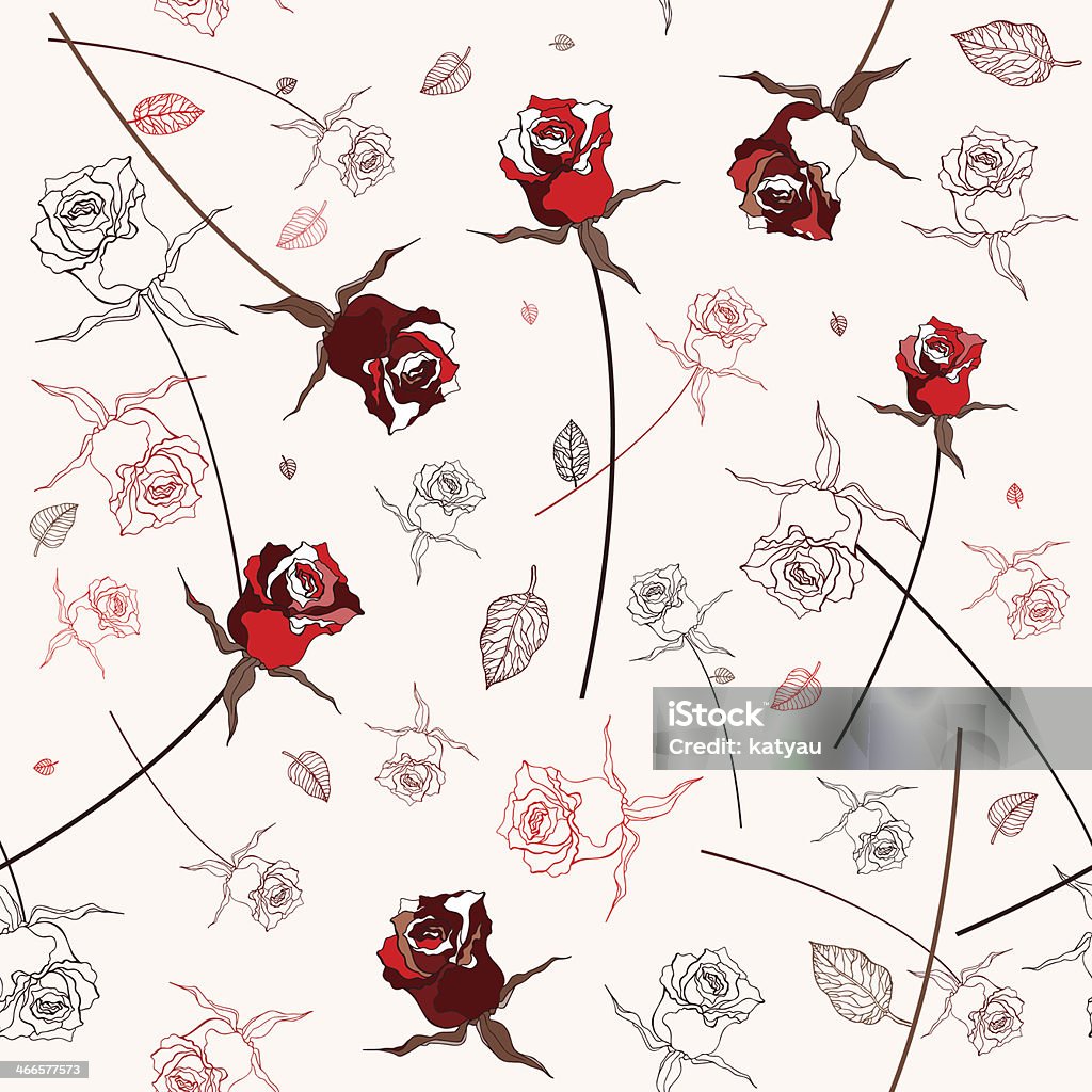 Beautiful Rose Pattern Beautiful Seamless Rose Pattern Stock Illustration - Download Image Now ...