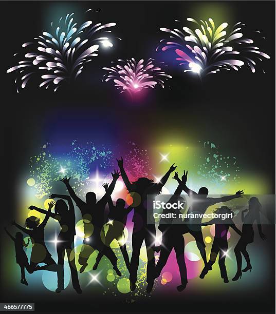 Young People On The Party Celebration Background Stock Illustration - Download Image Now - Abstract, Activity, Adult