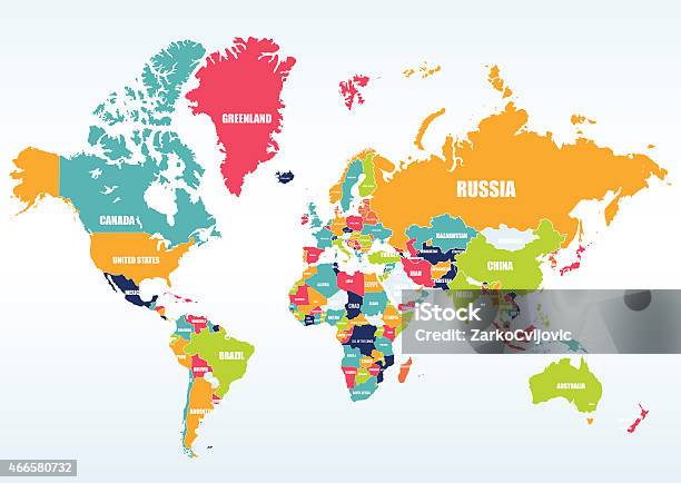 World Mapcountries Stock Illustration - Download Image Now - World Map, Country - Geographic Area, Map