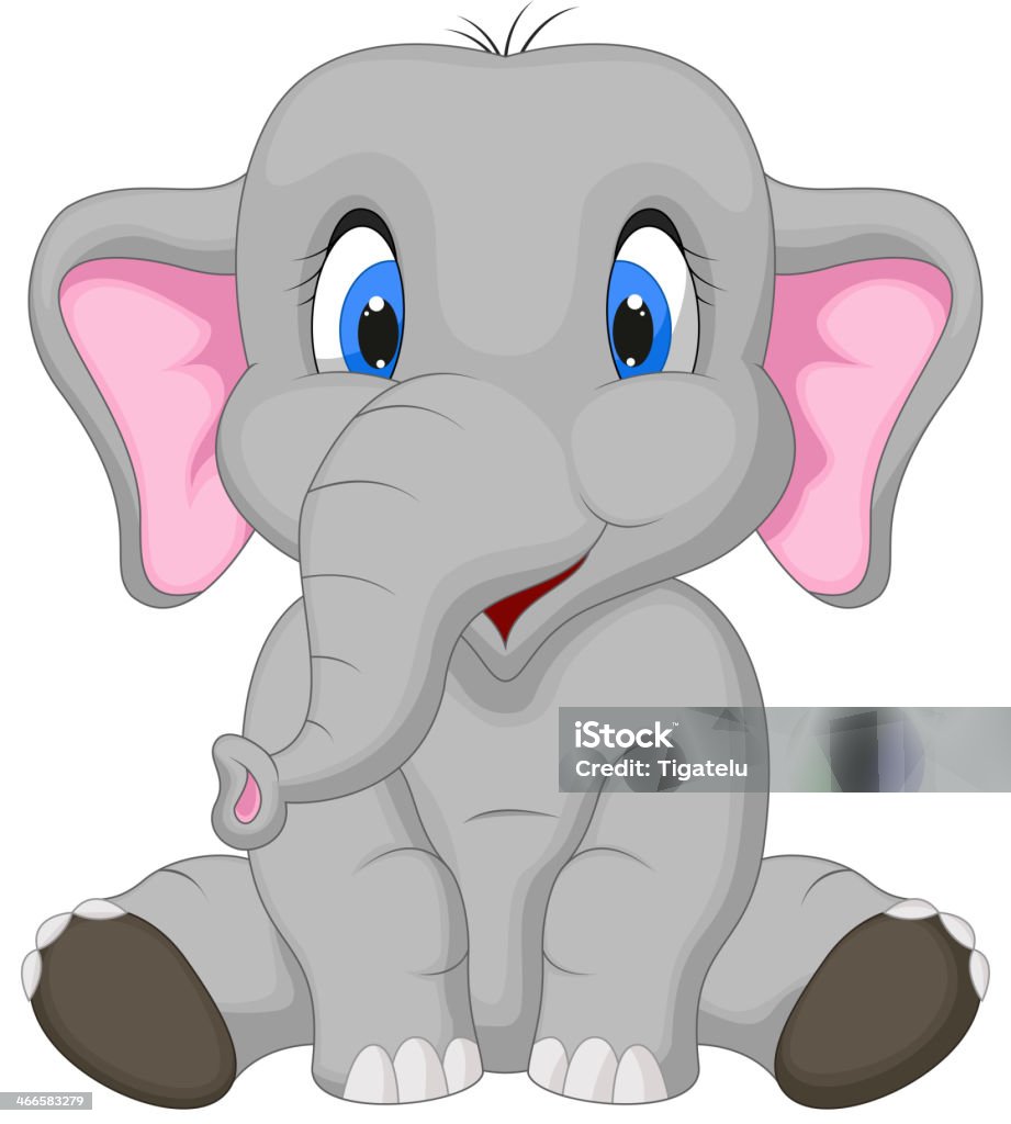 Cute elephant cartoon sitting Vector illustration of Cute elephant cartoon sitting  Animal stock vector