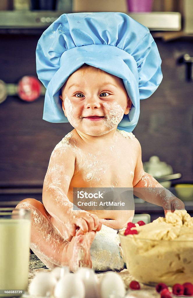 Cute bebê Chefe de Cozinha - Royalty-free Bebé Foto de stock