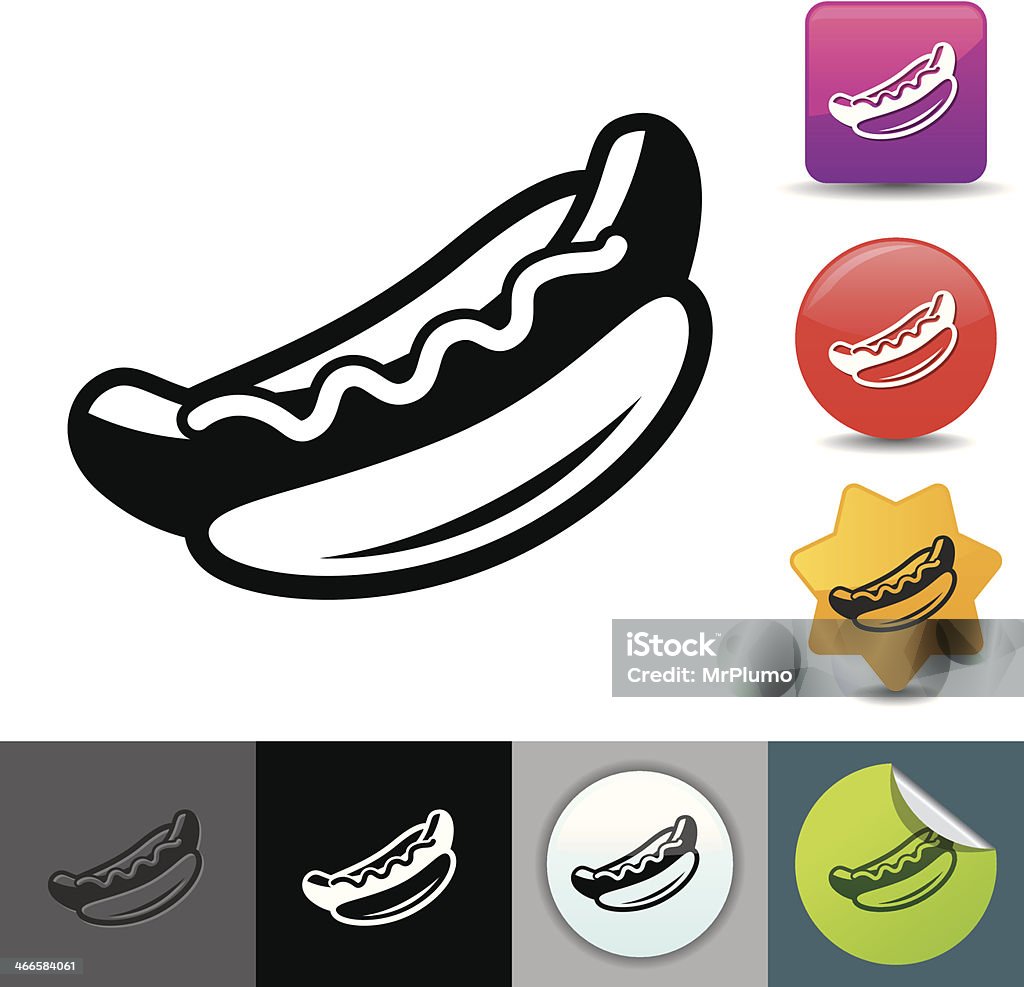 Hot dog icon | solicosi series  American Culture stock vector
