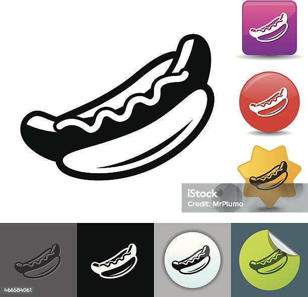 Hot Dog Icon Solicosi Series Stock Illustration - Download Image Now - American Culture, Clip Art, Cut Out