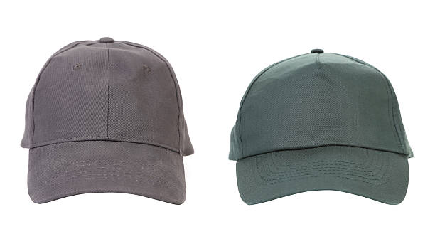 istock Green and black working peaked caps. 466588999