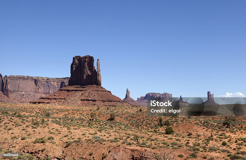 Monte East Mitten, Monument Valley, sudoeste dos Estados Unidos. - Foto de stock de América do Norte royalty-free