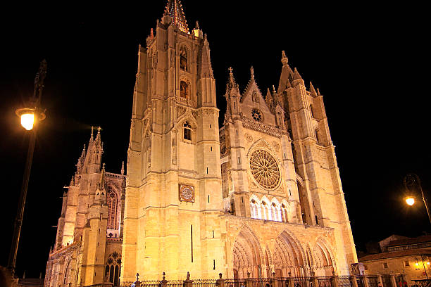 istock Cathedral at night, in Leon Spain 466592883