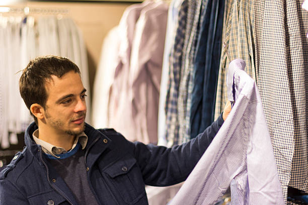istock lifestyle, young caucasian man shopping 466595255