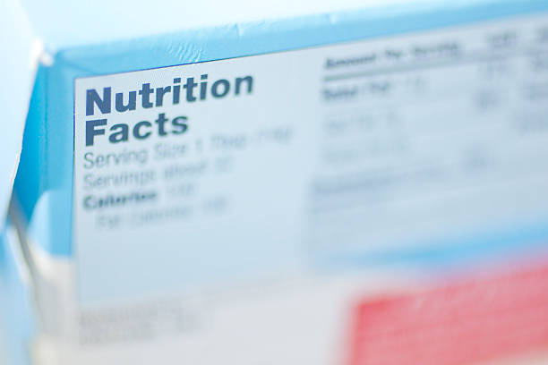 Nutrition Facts Label stock photo