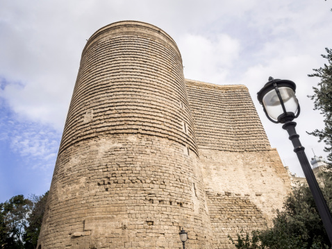 Maiden Tower in the old town of Baku, Azerbaijan.
