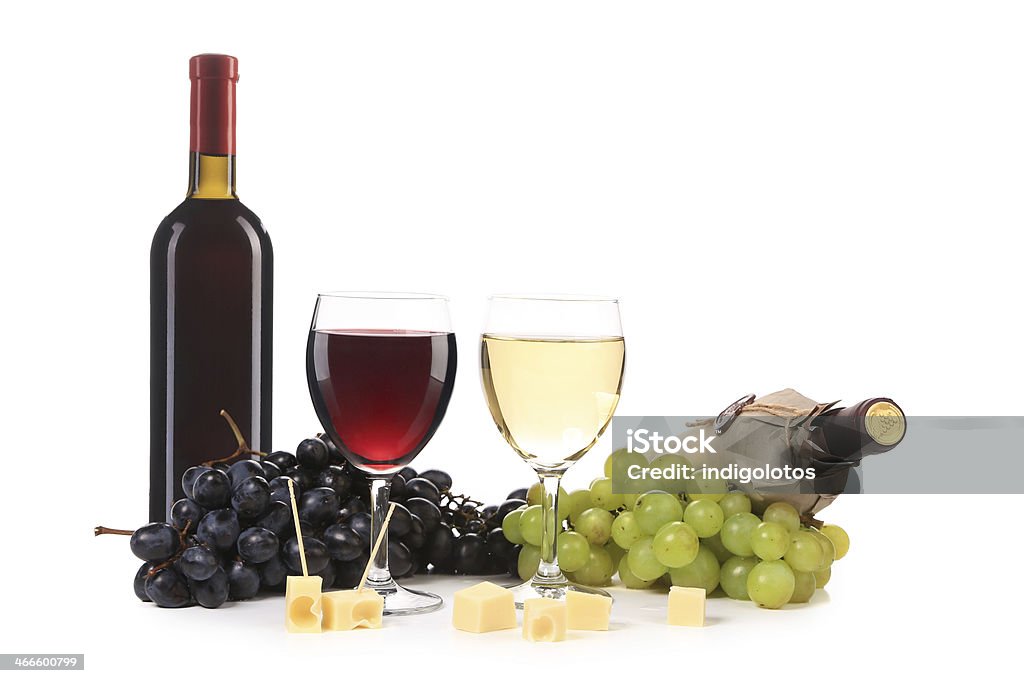 Composição de garrafa de vinho e vidro. - Foto de stock de Figura para recortar royalty-free