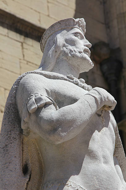 istock stone sculpture of an ancient King 466600827