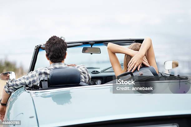 Cutting Loose And Enjoying The View Stock Photo - Download Image Now - Convertible, Suitcase, Car