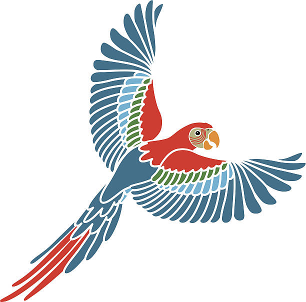 ภาพประกอบสต็อกที่เกี่ยวกับ “สีนกแก้วบิน - scarlet macaw”