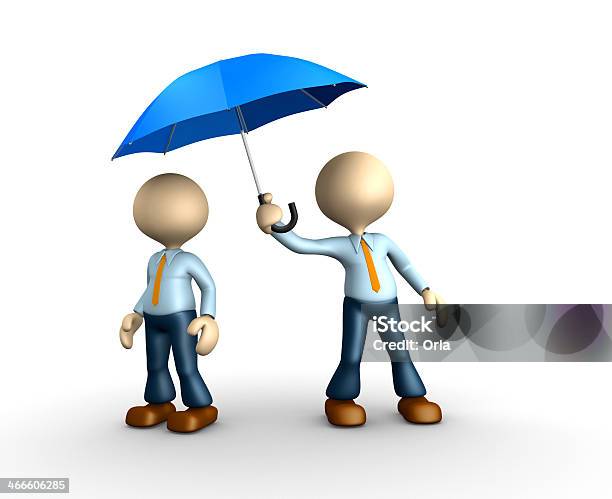블루 우산 3차원 형태에 대한 스톡 사진 및 기타 이미지 - 3차원 형태, 가을, 개념
