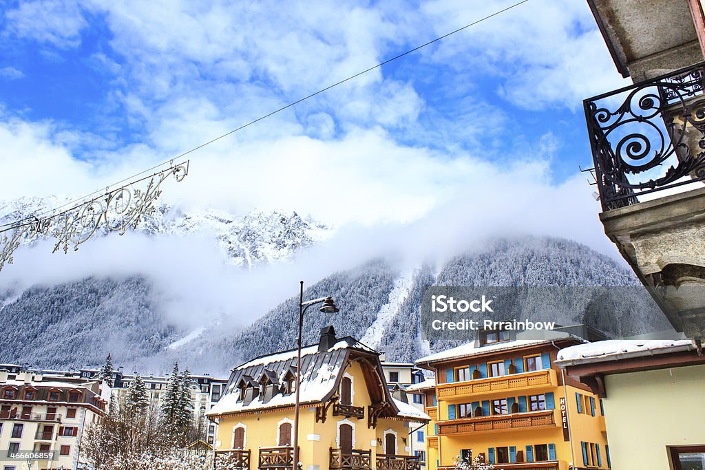 Chamonix-Mont-Blanc Miasto - Zbiór zdjęć royalty-free (Chamonix-Mont-Blanc)