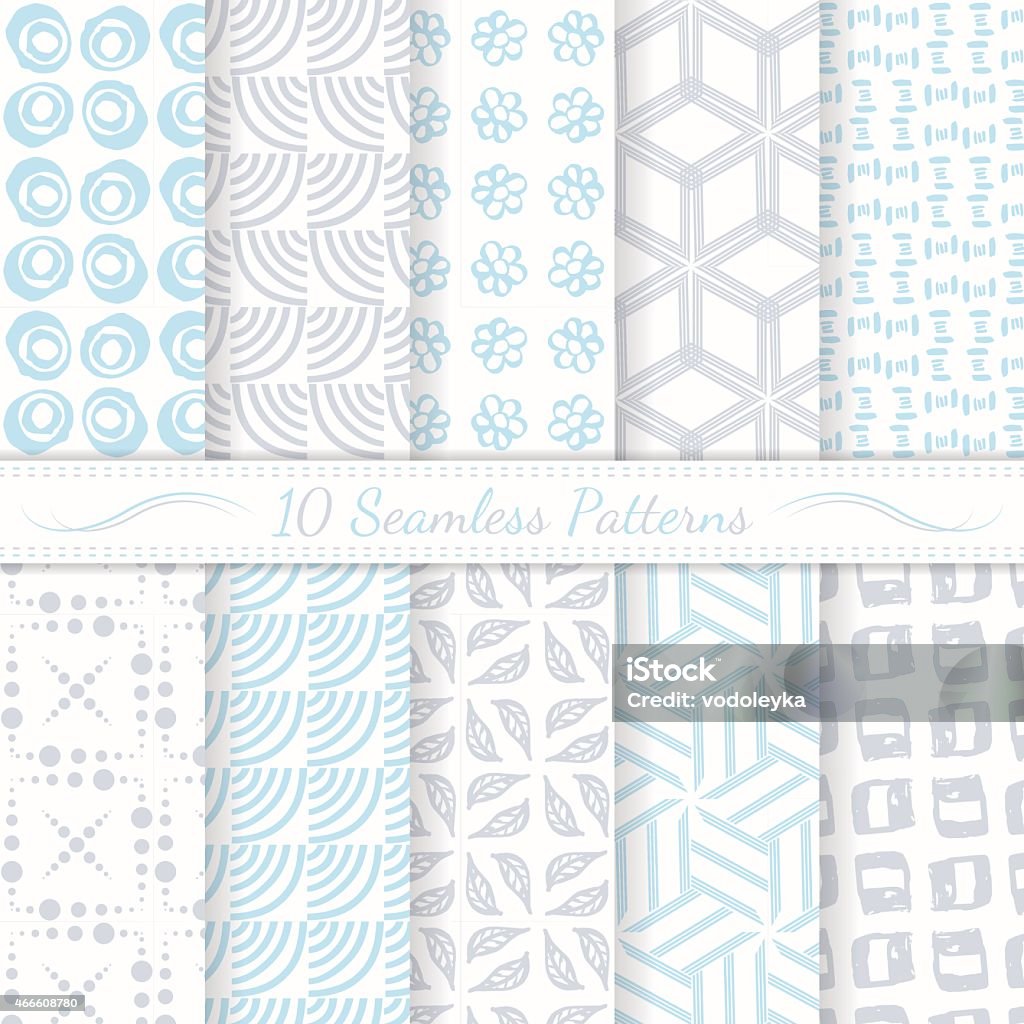 Modern Style Patterns Set Set Of Ten Seamless Modern Patterns Stock Illustration - Download Image ...