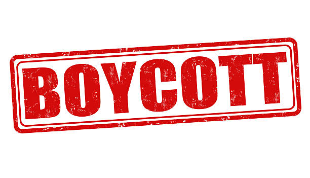 보이콧 스템프 - boycott stock illustrations