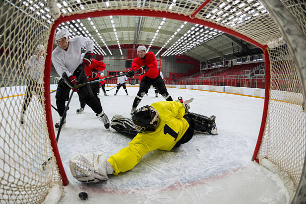 istock Ice Hockey Players Scoring 466614793