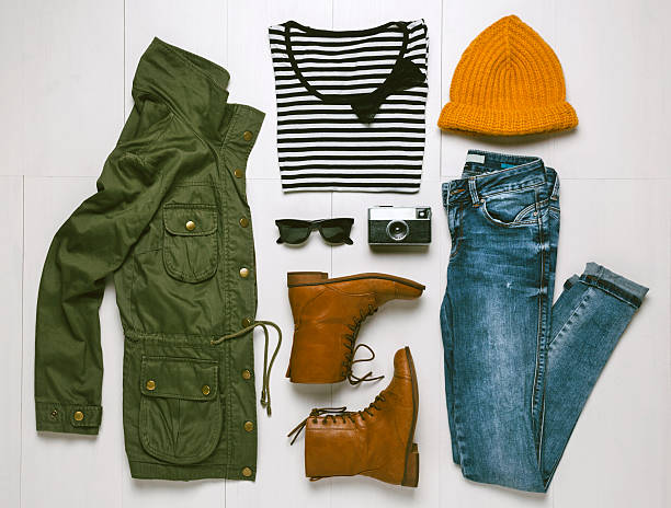 istock Overhead of essentials hipster woman. 466615161