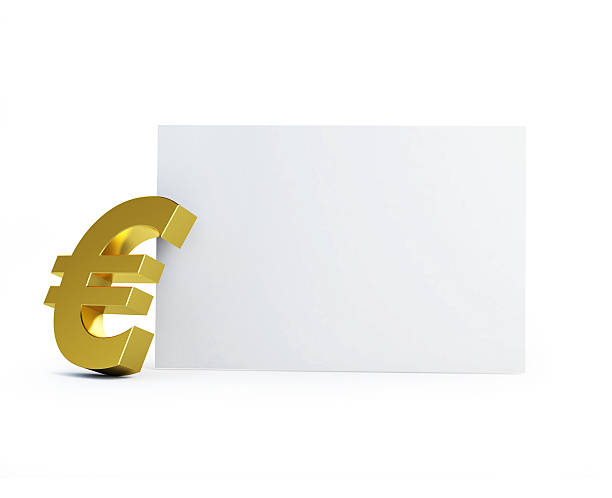 symbole de l'euro espace forme sur fond blanc - european union euro note european union currency paper currency currency photos et images de collection