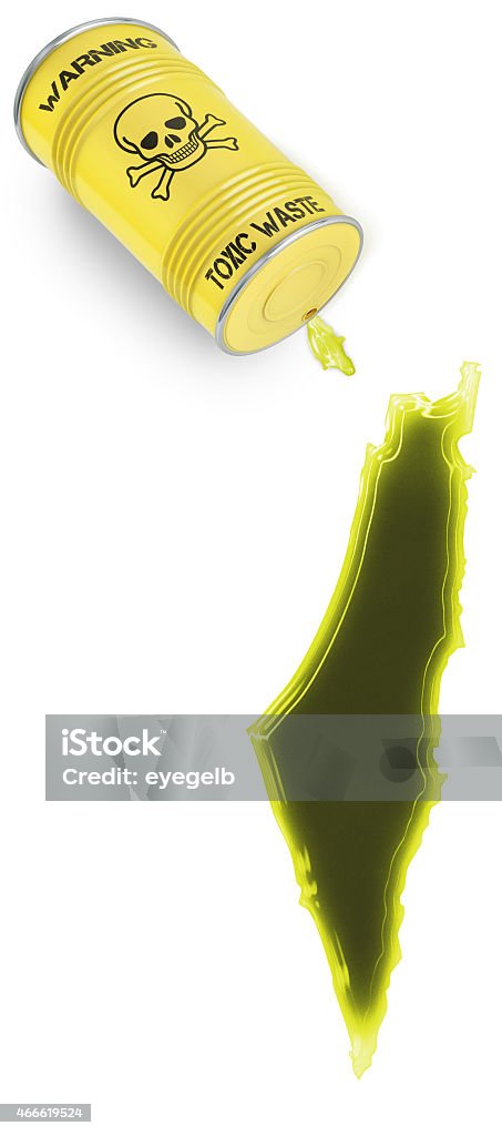 Toxic waste in the shape of Israel (series) Glossy spill of a toxic substance in the shape of Israel (series) 2015 Stock Photo