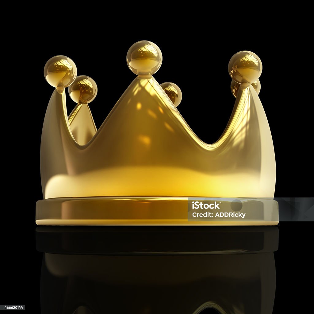 Golden crown High resolution 3d 2015 Stock Photo