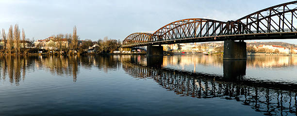 istock Panorama of bridges on the Vltava 466620275