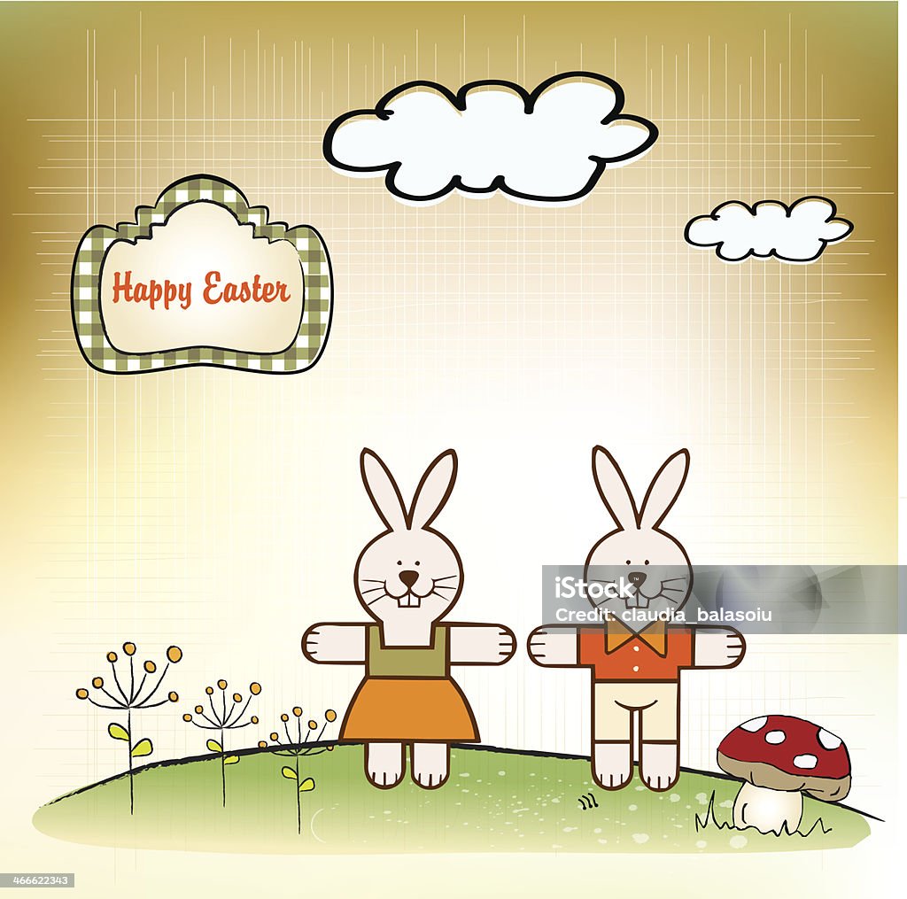 Easter greetings card Easter greetings card, vector illustration Affectionate stock vector