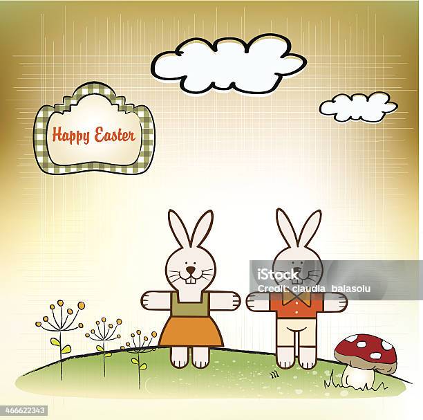 Easter Greetings Card Stock Illustration - Download Image Now - Affectionate, Colors, Computer Graphic