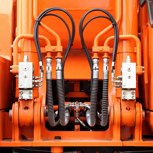 istock Hydraulic mechanisms and hoses 466622654