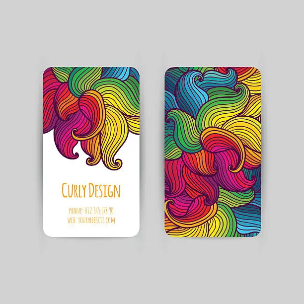 Vector illustration of Colorful abstract business card template