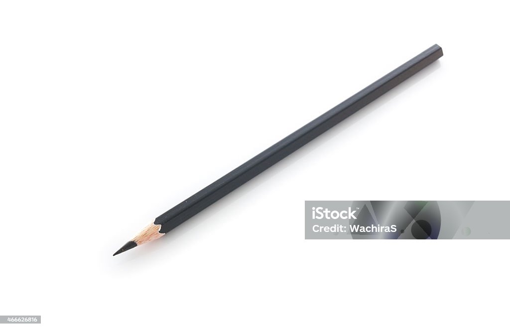 Colour pencil black Colour pencil isolated on white background 2015 Stock Photo
